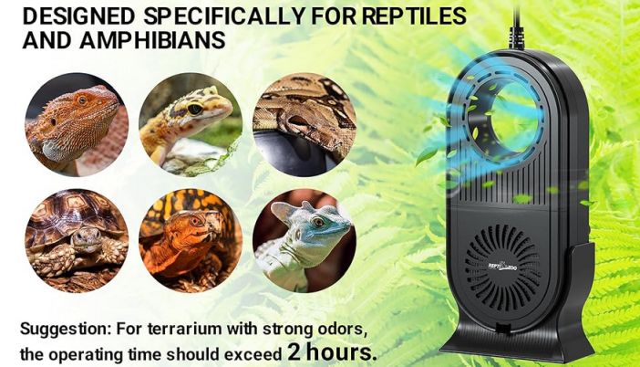 čistý vzduch v teráriu - čistícím zařízení 